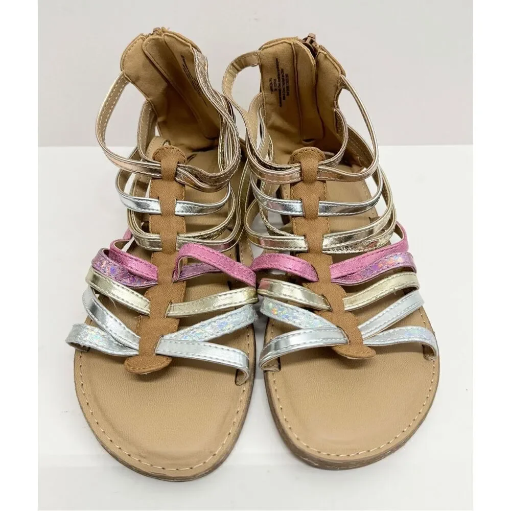 Tucker + Tate Kids Sandals Size 4M Multicolor Open‎ Toe Gladiator Style NEW